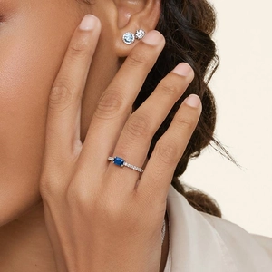 Beatrice Sapphire and Diamond Ring