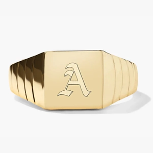 Square Signet Ring 14k Yellow Gold