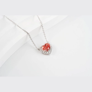 Red Heart Diamond Necklace