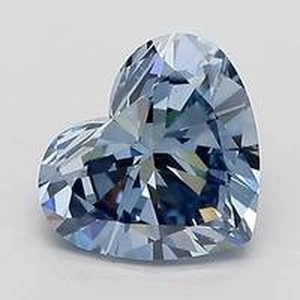 New 1.09 Ct. Fancy Deep Blue Heart Lab Created Diamond