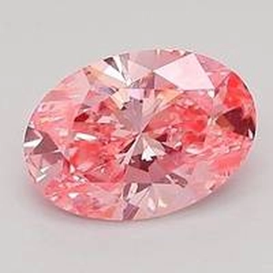 1.0 Ct. Fancy Vivid Pink Oval Lab Created Diamond