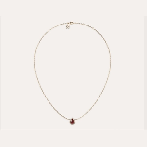 Classic Halo Emerald Gemstone Diamond Pendant