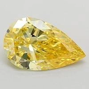1.02 Ct. Fancy Vivid Yellow Pear Lab Created Diamond