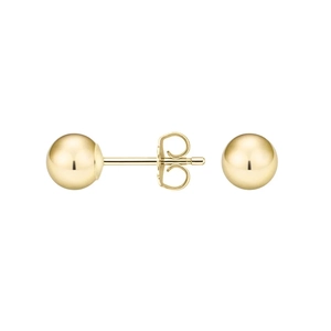 14K Yellow GoldBall Stud Earrings (5mm)