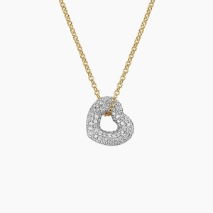Heart Shaped Lab Diamond Tube Pendant
