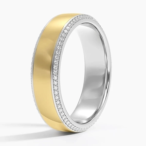 Avalon Mixed Metal Eternity Diamond 6mm Wedding Ring