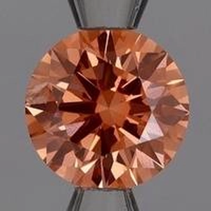 0.92 Ct. Fancy Orange Round Lab Created Diamond