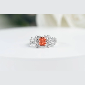 Pink Radiant Diamond Ring