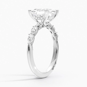 Tacori Sculpted Crescent Pear Diamond Engagement Ring