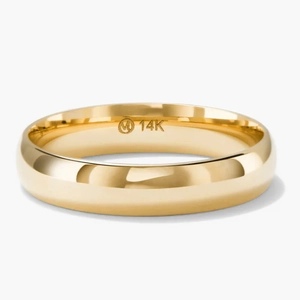 4mm Curve Band 14k Yellow Gold