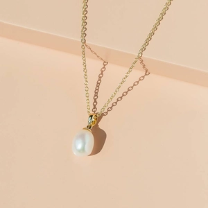 14K Yellow GoldBaroque Freshwater Cultured Pearl Pendant