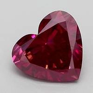 1.32 Ct. Fancy Red Heart Lab Created Diamond