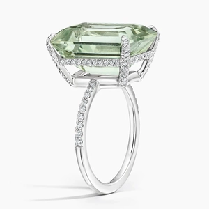 Festivity Prasiolite and Diamond Cocktail Ring