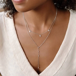 SilverOrianthe Diamond Necklace (1/6 ct. tw.)