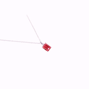 Red Emerald Diamond Necklace