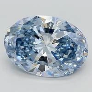 4.86 Ct. Fancy Vivid Blue Oval Lab Created Diamond