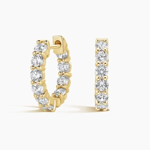 Petite Alisha Lab Diamond Huggie Earrings (1 1/2 ct. tw.)