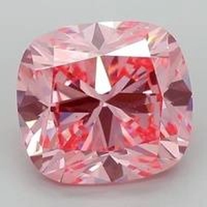 5.77 Ct. Fancy Vivid Pink Cushion Lab Created Diamond