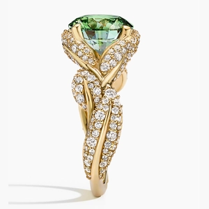 Jane Goodall Olive Branch Lab Diamond Cocktail Ring (3 3/4 ct. tw.) in 18K Yellow Gold