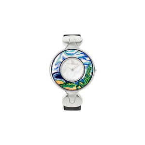 Watch Helena / Alligator watch strap - black