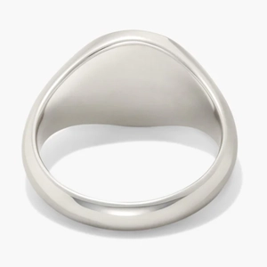 Bold Round Signet Ring Sterling Silver