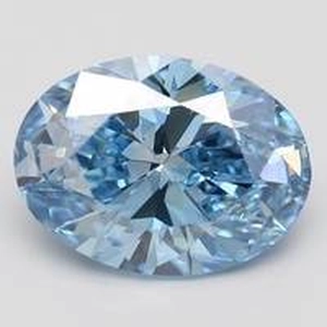 4.0 Ct. Fancy Vivid Blue Oval Lab Created Diamond