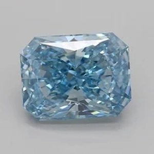 3.15 Ct. Fancy Intense Blue Radiant Lab Created Diamond