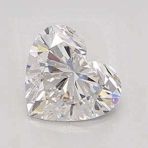 1.25 Carat Heart Lab Created Diamond Ideal Cut • F Color • VS1 Clarity