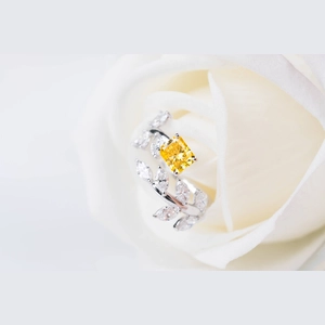 Yellow Radiant Diamond Ring