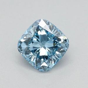 0.39 Ct. Fancy Vivid Blue Cushion Lab Grown Diamond