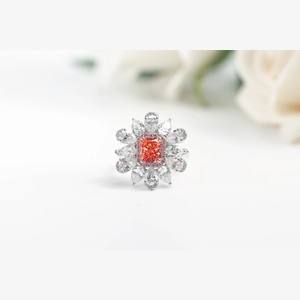 Red Radiant Diamond Ring/Necklace