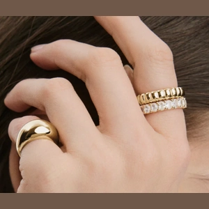 18k Gold Vermeil, Lab Grown White Sapphire