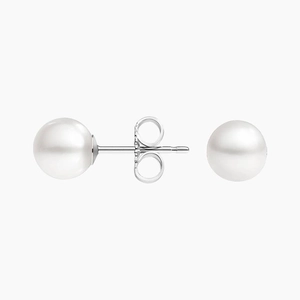 Premium Akoya Cultured Pearl Stud Earrings (6mm)