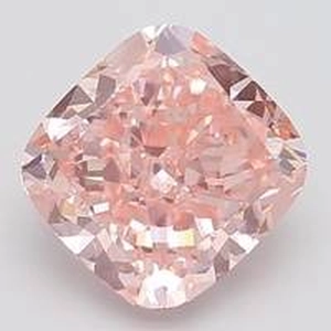1.57 Ct. Fancy Vivid Pink Cushion Lab Created Diamond