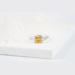 Yellow Princess Diamond Ring