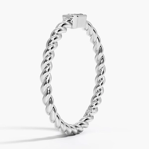 Ama Emerald Cut Lab Diamond Rope Ring