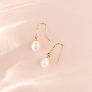 14K Yellow GoldBaroque Freshwater Cultured Pearl Earrings