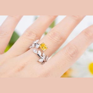 Yellow Radiant Diamond Ring