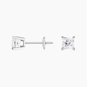 18K White GoldPrincess Lab Diamond Stud Earrings (1 ct. tw.)