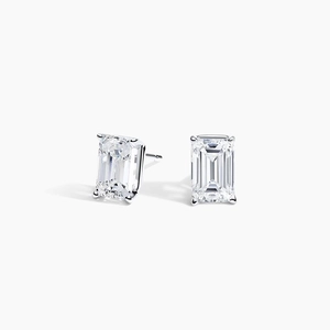 18K White GoldEmerald Cut Diamond Stud Earrings (1 ct. tw.)