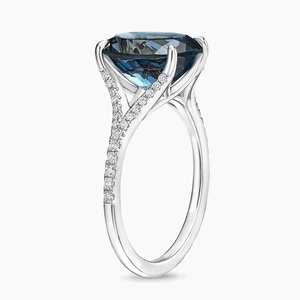 Jubilee London Blue Topaz and Diamond Cocktail Ring