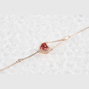 Red Heart Diamond Bracelet