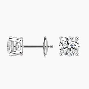 Perfect 4-Prong Certified Lab Diamond Stud Earrings (2 ct. tw.) in 18K White Gold