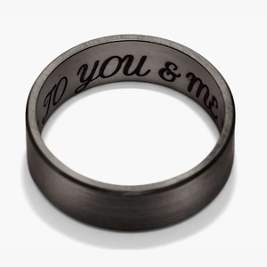 6mm Smooth Band Black Titanium