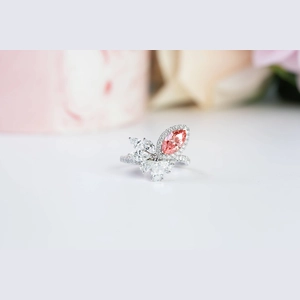 Red Marquise Diamond Ring
