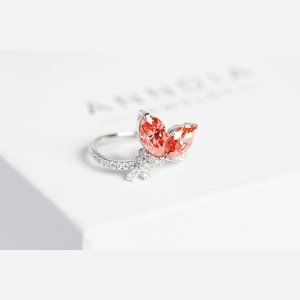Red Marquise Diamond Ring