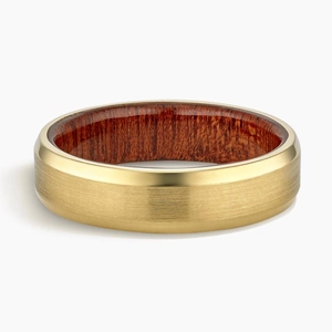 Sapele Wood Satin Finish 6mm Wedding Ring