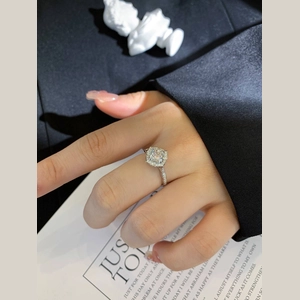 Classic Flower Cushion Diamond Ring