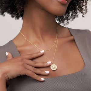 14K Yellow GoldCancer Zodiac Diamond Pendant