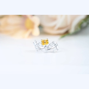 Yellow Radiant Diamond Ring